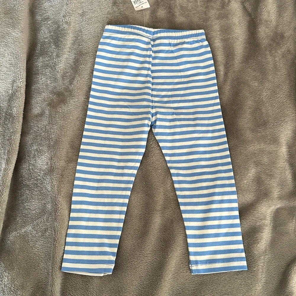 NWT Gap Blue and white striped legging 18-24